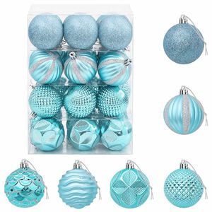 vidaXL Juego de bolas navide&ntilde;as 36 uds. Tuquesa Di&aacute;m. 6 cm
