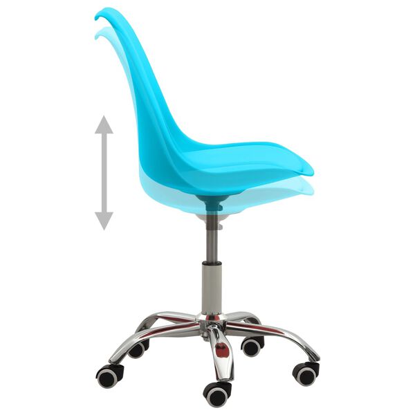 vidaXL Silla de comedor de cuero sint&eacute;tico azul