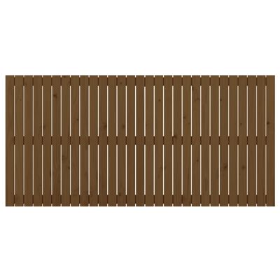 vidaXL Cabecero cama pared madera maciza pino marrón miel 185x3x90 cm