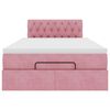 vidaXL Estructura de cama otomana colch&oacute;n terciopelo rosa 120x200cm