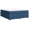 vidaXL Cama box spring con colch&oacute;n tela azul 180x200 cm