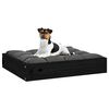 vidaXL Cama para perros madera maciza de pino negro 51,5x44x9 cm