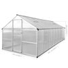 vidaXL Invernadero de aluminio 481x250x195 cm 23,44 m&sup3;