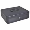 vidaXL Caja de dinero con cerradura Negro 30 x 24 x 9 cm Acero