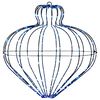 vidaXL Luz de adorno navide&ntilde;o 192 LED Azul &Oslash; 45 x 40 cm