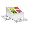 vidaXL Soporte bandeja Gastronorm con 4 bandejas 1/6 acero inoxidable