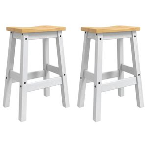 vidaXL Taburete de bar 2 uds. y Cera de Miel 44 x 30 x 63 cm