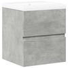 vidaXL Set muebles de ba&ntilde;o 2 piezas madera contrachapada gris hormig&oacute;n