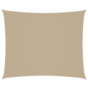 vidaXL Toldo de vela rectangular tela Oxford beige 4x6 m