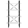 vidaXL Estantería de 4 niveles madera contrachapada blanco 80x30x140cm
