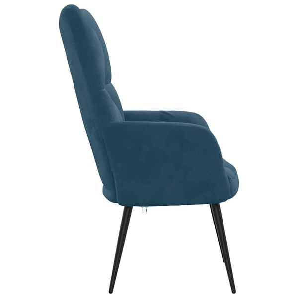 vidaXL Sill&oacute;n de relax de terciopelo azul