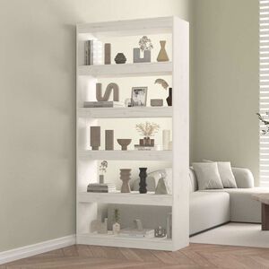 vidaXL Estanter&iacute;a/divisor de espacios madera pino blanco 80x30x167,4cm