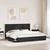 vidaXL Cama con almacenamiento Negro 200 x 200 cm Madera de ingenier&iacute;a