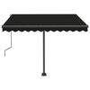 vidaXL Toldo de pie retr&aacute;ctil manual gris antracita 300x250 cm