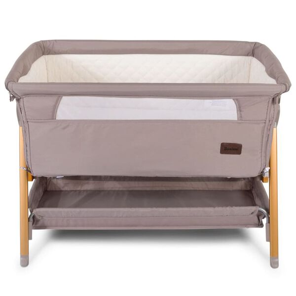 Baninni Cuna de colecho para beb&eacute;s 2 en 1 Elia 92x55x82 cm gris taupe