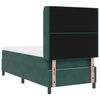 vidaXL Cama con Box Spring LED y Colch&oacute;n Verde oscuro 90 x 200 cm