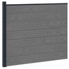 vidaXL Panel de valla WPC y Aluminio Gris