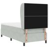vidaXL Cama tipo Box Spring Gris Claro 200 x 80 cm Poli&eacute;ster