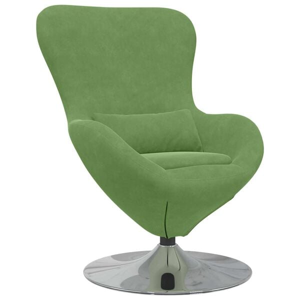 vidaXL Sill&oacute;n huevo Verde claro Terciopelo