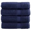 vidaXL Toallas de ba&ntilde;o SOLUND 4 uds azul marino 100x150 cm 600 gsm