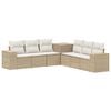 vidaXL Juego de Sof&aacute; 7 uds. Beige y blanco crema