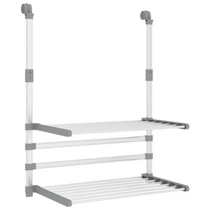 vidaXL Tendedero para balc&oacute;n aluminio 54x25x42 cm