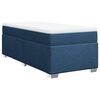 vidaXL Cama box spring con colch&oacute;n tela azul 100x200 cm
