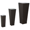 vidaXL Conjunto de Jard&iacute;n 3 uds. Negro 30 x 30 x 80 cm Metal