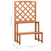 vidaXL Soporte de plantas y enrejado abeto macizo naranja 70x42x120 cm