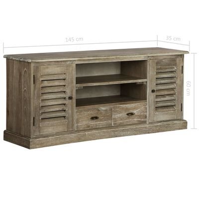 vidaXL Mueble para TV madera maciza de mindi 145x35x60 cm