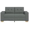 vidaXL Sofá Loveseat gris oscuro 120 cm de tela
