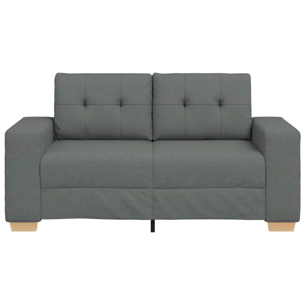 vidaXL Sofá Loveseat gris oscuro 120 cm de tela