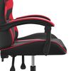 vidaXL Silla gaming giratoria cuero sintético negro y rojo