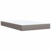 vidaXL Cama box spring con colch&oacute;n tela gris taupe 100x200 cm