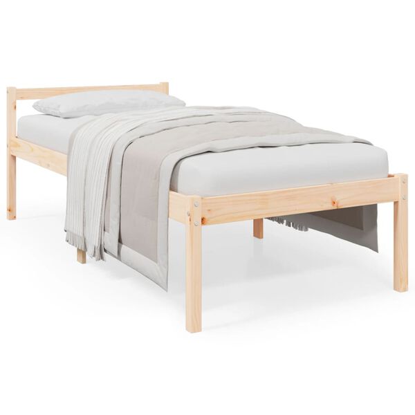 vidaXL Cama senior individual peque&ntilde;a sin colch&oacute;n 75x190 cm