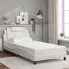 vidaXL Estructura de cama Viana con LED sin colch&oacute;n blanco 100x203 cm