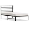 vidaXL Estructura cama sin colch&oacute;n con cabecero metal negro 107x203 cm
