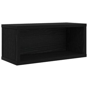 vidaXL Soporte para CDs Roble Negro 40 x 17 x 17 cm