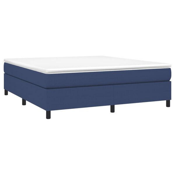 vidaXL Estructura de cama con somier tela azul 160x200 cm