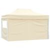 vidaXL Carpa pleglable Pop-up con 4 paredes 3x4,5 m blanco crema