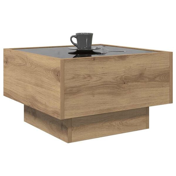 vidaXL Mesa de Caf&eacute; Roble artisan 50 x 50 x 30 cm Madera contrachapada