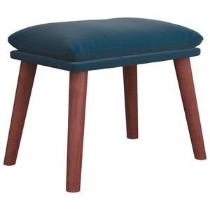 vidaXL Reposapi&eacute;s de terciopelo azul 45x29,5x35 cm