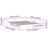 vidaXL Estructura de cama Marr&oacute;n cera 140 x 220 cm