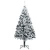 vidaXL Árbol de Navidad artificial PVC verde nieve flocado 400 cm