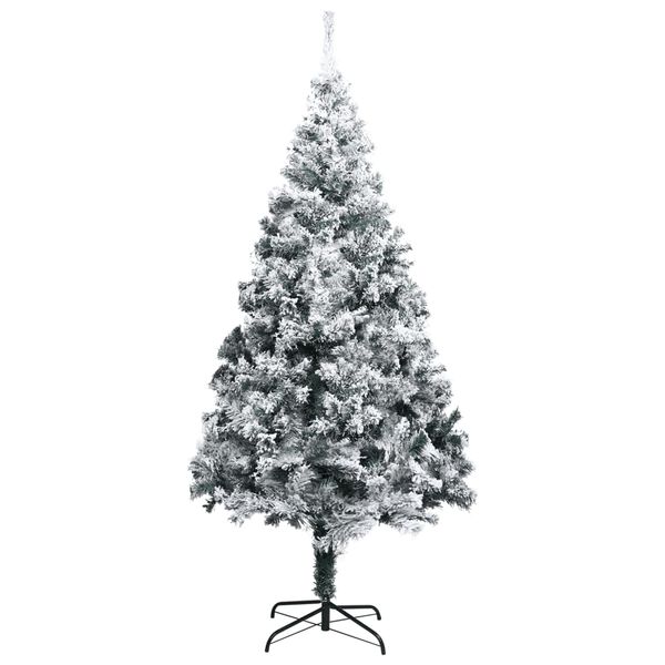 vidaXL Árbol de Navidad artificial PVC verde nieve flocado 400 cm