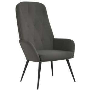 vidaXL Sill&oacute;n de relax de terciopelo gris oscuro