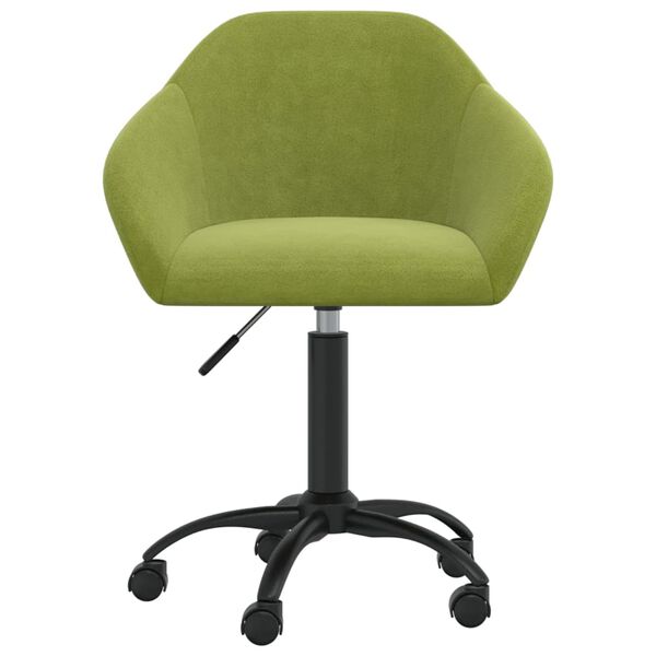 vidaXL Silla de comedor giratoria de terciopelo verde claro