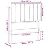 vidaXL Cabecero tapizado Marr&oacute;n y Negro 75 cm Madera de pino macizo