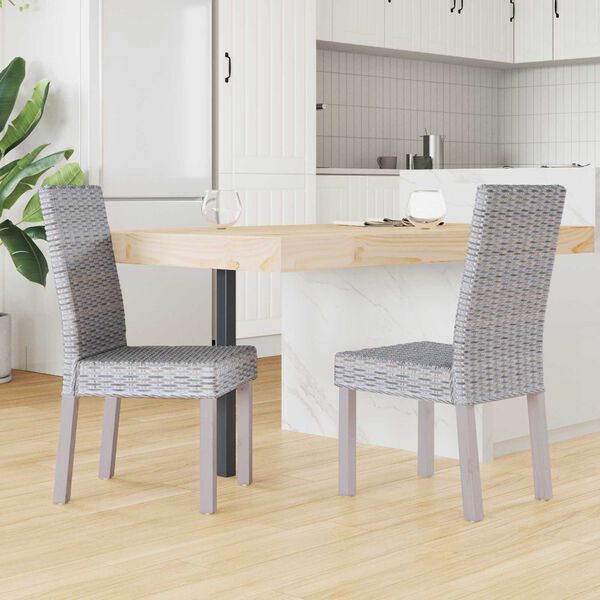 vidaXL Silla de comedor 2 pcs Lavado 45 x 54 x 93 cm