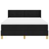 vidaXL Cama tipo Box Spring con colch&oacute;n Negro 200 x 160 cm Poli&eacute;ster